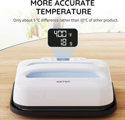 AST&T Heat Press Machine 12" x 10" Portable Easy Heat Press (Heat Press+Mat) in Saudi Arabia