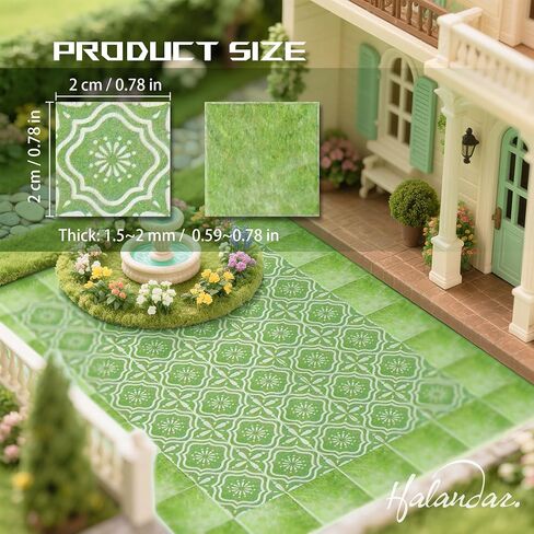 Dollhouse Flooring Tiles on 1/12 1/6 Scale Miniature Decor Accessories 32pcs Double-Sided in Kuwait