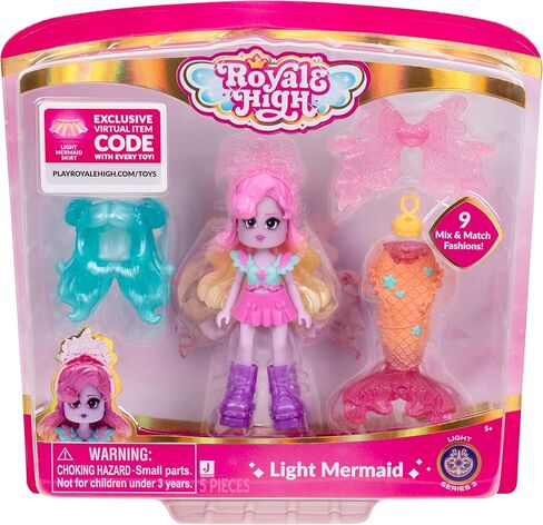 Royale High 3" Nature Mermaid Fashion Doll - 1 Figure with 9 Fashion Accessories - Virtual Item Code Included - Series 3 - Ages 5+ in Kuwait