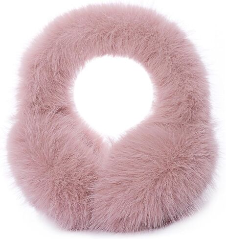 Winter Ear muffs for Women Girls, Fluffy Ear Warmer with Thick Faux Ear Covers, Foldable for Convenience! in Saudi Arabia