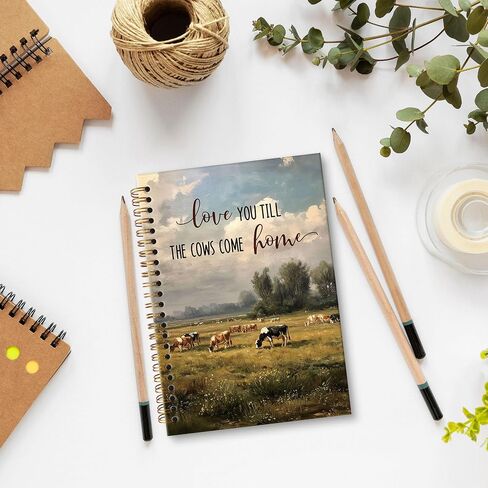 Monalet Highland Cow Cattle Gifts A5 Spiral Noteboor ، Live Like Leved the Gate Open Hardcover Daily Journal المبطنة لمكتب العمل المدرسي ، دفتر Notebosition Scottish Cows Composition 5.5x8.3 in Saudi Arabia