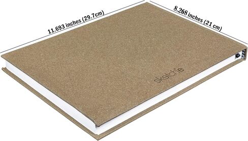Creo Crafts A5 Square Hardcover Sketchbook – 40 Sheets / 80 Pages, 200 GSM Acid-Free Cartridge Paper – Ideal for Watercolor, Acrylic, Markers, Ink, Oil Pastels & Pencils – Khadi Cover in Kuwait