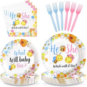 96Pcs Halloween Gender Reveal Party Decorations Black Purple Green Booy or Ghoul Ghost Plates and Napkins Tableware Set Halloween Gender Reveal Favors for Boys or Girls Baby Shower Supplies Serve 24 in Saudi Arabia