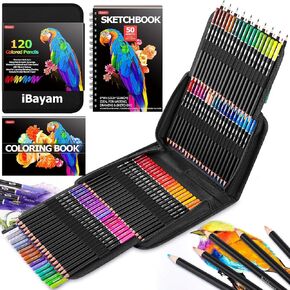 iBayam 78-Pack Drawing Set Sketching Kit, Pro Art Supplies with 75 Sheets 3-Color Sketch Pad, Coloring Book, Colored, Graphite, Charcoal, Watercolor, Metallic Pencils for Artists Adults Kids Beginners in Saudi Arabia