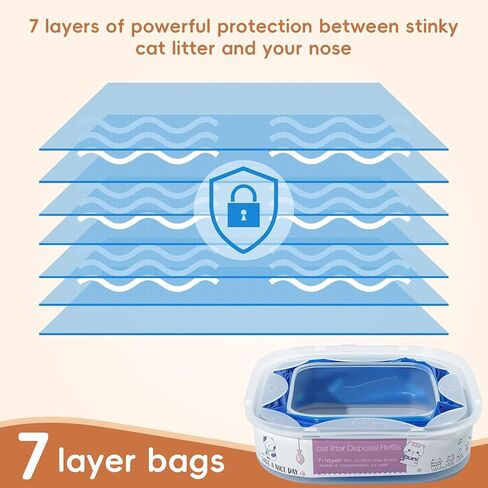 Cat Litter Refills 2 Pack 28FT Cat Litter Refills Cartridge, Compatible with Pet Genie Standard/Plus/Style Pail Refills, Jumbo Refill Cartridge in Kuwait