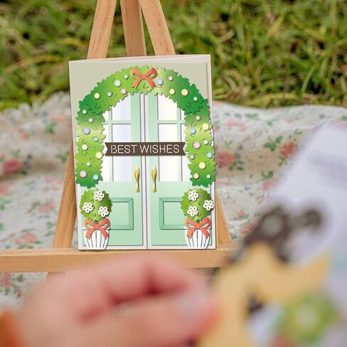 GLOBLELAND Flower Arch Door Cutting Dies Window Metal Die Cuts Brick Wall Cutting Embossing Templates for Scrapbooking Crafts Paper Cards Making in Saudi Arabia