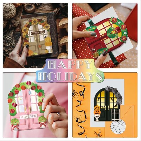 GLOBLELAND Flower Arch Door Cutting Dies Window Metal Die Cuts Brick Wall Cutting Embossing Templates for Scrapbooking Crafts Paper Cards Making in Saudi Arabia