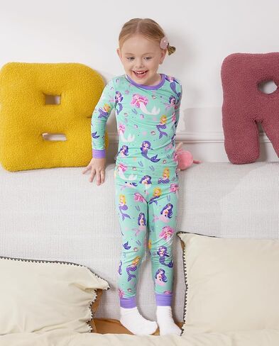 Bamboo Viscose Toddler Girls Kids Pajama مجموعات 12-18M Snug fit in Saudi Arabia