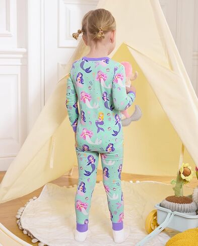 Bamboo Viscose Toddler Girls Kids Pajama مجموعات 12-18M Snug fit in Saudi Arabia