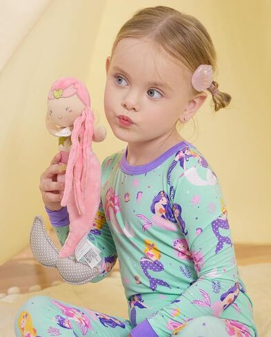 Bamboo Viscose Toddler Girls Kids Pajama مجموعات 12-18M Snug fit in Saudi Arabia