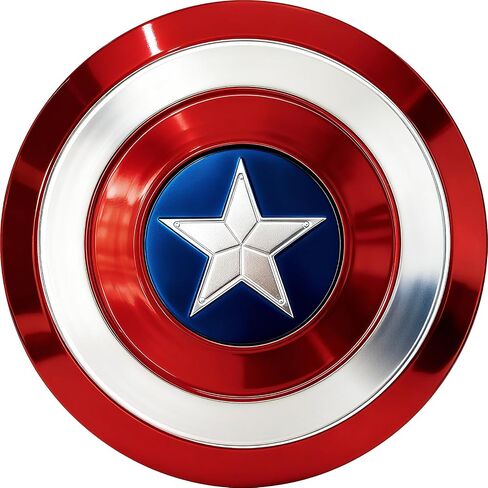 12 Inch Captain Round Shield,Superhero Shield Prop Role Play Toy,Halloween Cosplay Shield for Birthday Gift,Party Decoration in Saudi Arabia