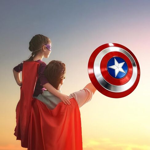 12 Inch Captain Round Shield,Superhero Shield Prop Role Play Toy,Halloween Cosplay Shield for Birthday Gift,Party Decoration in Saudi Arabia