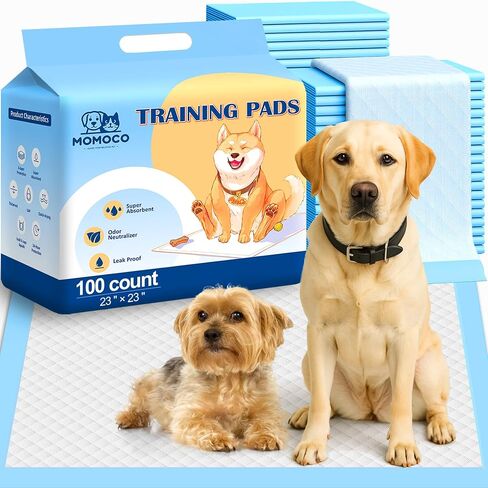 Momoco 50 Count Puppy Pads ، 22 "× 22" منصات تبول الكلاب مع حماية مقاومة للتسرب من 6 طبقات ، وسادات تدريب سريعة التخلص منها ، وسادات الحيوانات الأليفة الفائقة الفائقة in Kuwait