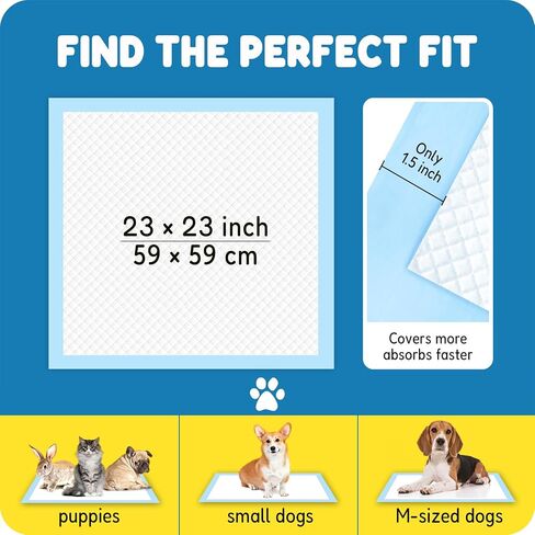 Momoco 50 Count Puppy Pads ، 22 "× 22" منصات تبول الكلاب مع حماية مقاومة للتسرب من 6 طبقات ، وسادات تدريب سريعة التخلص منها ، وسادات الحيوانات الأليفة الفائقة الفائقة in Kuwait