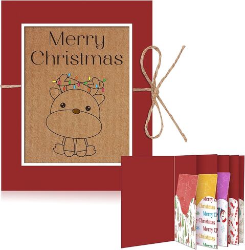 engrowtic Christmas Gift Card Book 5 فتحات هدية الأكمام البريدية لأكمام الكريسم in Saudi Arabia