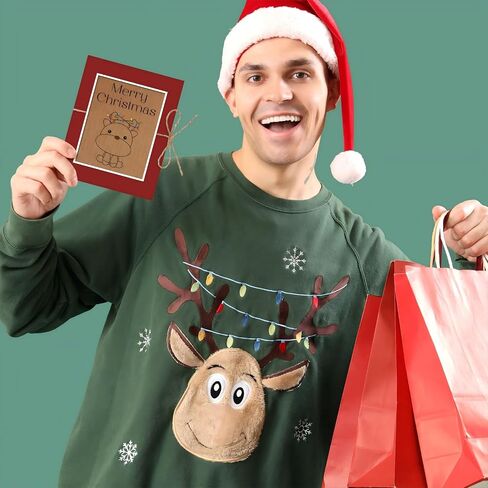 engrowtic Christmas Gift Card Book 5 فتحات هدية الأكمام البريدية لأكمام الكريسم in Saudi Arabia