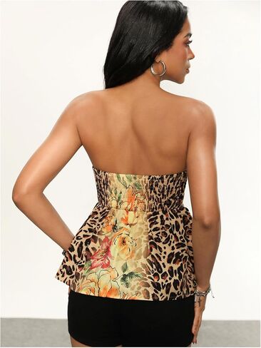 SOLY HUX TOP TOP BOHO FLOROL PRINT BRitlessless SIDE TIBE in Saudi Arabia