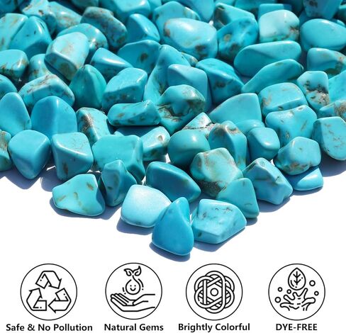 Crystal Pebbles – 0.9LB Natural Fluorite Crystal Bulk, Decorative Tumbled Gemstones Sea Glass Rock for Fish Tank Gravel, Vase Filler, DIY Crafts, Plant Pots & Home Decor in Kuwait