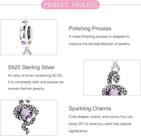 قطعتان في المجموع - 925 سحر حبة سيلف سيلف سيلف فضي لأساور باندورا وسحر قلادة سحر الأزياء - تعطي بشكل عشوائي سحرًا مفاجئًا in Kuwait