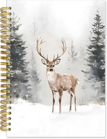 Fewgb Purple Christmas Santa Claus A5 Hardcover Spiral Notebook Gifts, I'm Dreaming of a Purple Christmas Lined Notebooks Journal for Office Work Composition, Winter Note Taking Notebook 5.5x8.3 in Saudi Arabia