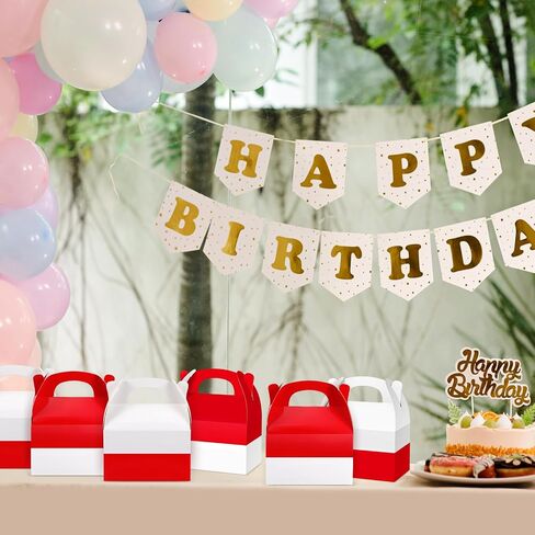 12 PCS Cartoon Animation Party Gift Boxes Goodie Gable Paper Home Boxs with Handles Birthday حفلة ديكور للأطفال in Kuwait