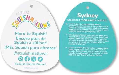 Squishmallows Original 24in JT The Dark Teal Bigfoot - Jazwares Plush الرسمية (Jumbo) in Saudi Arabia