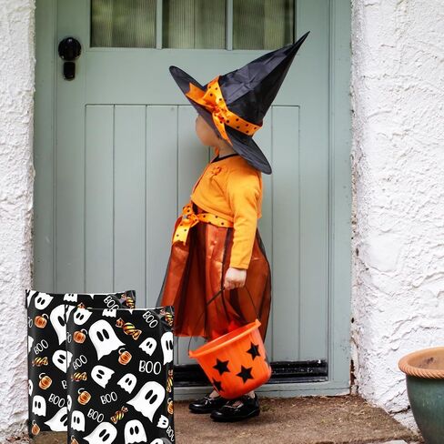 Whaline 100 PCS Halloween Poly Mailer 10 × 13 بوصة وردية اللون البرتقالي الشبح البريدي حقيبة غلاف بلاستيكية محمومة ذاتيا in Saudi Arabia