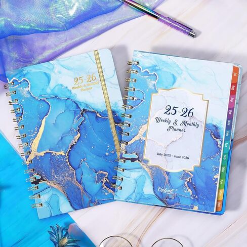 Planner 2025-2026 - Academic Planner 2025-2026 Weekly and Monthly, July 2025 - June 2026, 6.4"x 8.5", with Elastic Closure, Inner Pocket, Coated Tabs in Saudi Arabia
