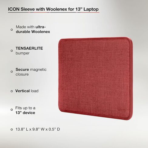 incase icon sleeve with Woolenex - Macbook Air 13 Inch M1 ، 2020 ، 2019 ، 2018 & Macbook Pro 13 Inch 2019 ، 2018 ، 2017 ، 2016 Case - Macbook Case ، Simpled Cover ، Hard Cover ، Dat Entement - Boutique Blue in Saudi Arabia