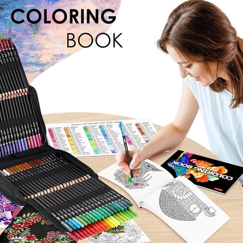 مجموعة رسم من iBayam مكونة من 78 قطعة، لوازم فنية احترافية مع 75 ورقة لوحة رسم ثلاثية الألوان، كتاب تلوين، ملون، جرافيت، فحمي، ألوان مائية، أقلام رصاص معدنية للفنانين البالغين والأطفال المبتدئين in Kuwait