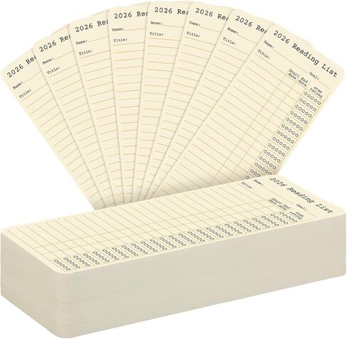 60 Pcs 2026 Reading Log Bookmark 3 x 7.9 Inch Reading List Bookmark Book Lovers Gifts Macaron Color Library Book Tracker Notecards for Teachers Students School Library Accessories in Saudi Arabia