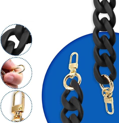 LannuMet Acrylic Resin Purse Chain Handbag Decoration Chain Strap Replacement,Leopard,15.75 in in Kuwait