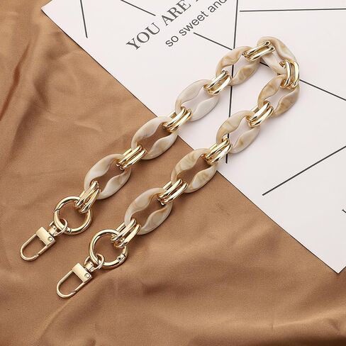 LannuMet Acrylic Resin Purse Chain Handbag Decoration Chain Strap Replacement,Leopard,15.75 in in Kuwait
