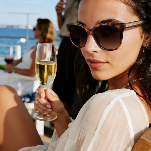 نظارات شمسية مستقطبة مربع كارفيا للنساء حماية الأشعة فوق البنفسجية ، والتصميم الإيطالي الرجعية المزخرف بالأسلاك الأساسية in Kuwait