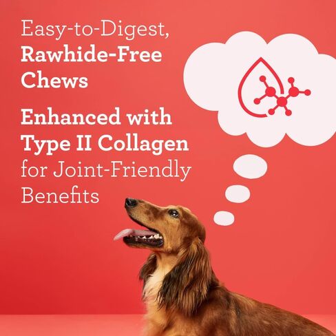 DreamBone CollaYUMS Knots Plus Collagen Chews for Dogs, 8 Count, Treat Your Dog to Rawhide-Free Chews Made with Chicken, Vegetables and Peanut Butter in Saudi Arabia