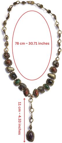 تم إنشاء Minachi Bohemian في الفيروز ذبابة Y-Necklace ، والخرز متعدد الحجم ، ومتسابق قلادة ، ومجوهرات أنيقة لذيذ للنساء in Saudi Arabia