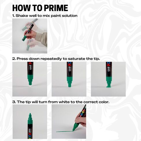 علامات الطلاء المائية POSCA PC-5BR ، طرف فرشاة قابل للانعكاس (1.0-4.0 مم) ، ألوان متنوعة ، 8 عبوات in Kuwait