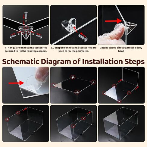 غطاء وقائي شفاف مقاوم للغبار مع خلفيات مطلية لدمى Zimomo ، وجدت أنك وتماثيل مختلفة متوسطة إلى كبيرة الحجم-علبة العرض ودرع العرض in Kuwait