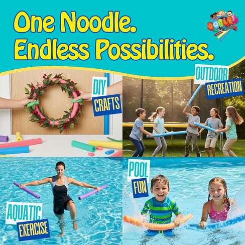 Oodles of Noodles Deluxe Pool Noodles Foam - Pack of 6 - Extra Dense in Kuwait