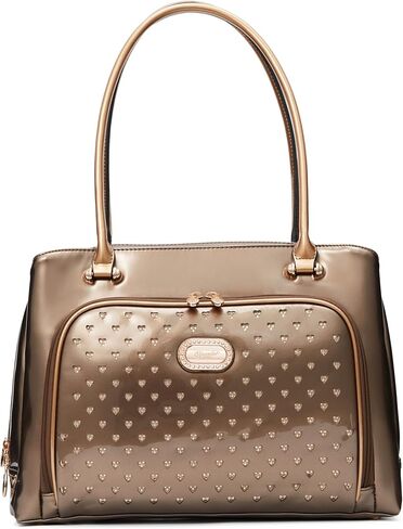 Designer Laptop Tote Bag – Stylish Women's Business Shoulder Bag with Heart Pattern Work Organizer Handbag for 15.6" Laptops in Kuwait