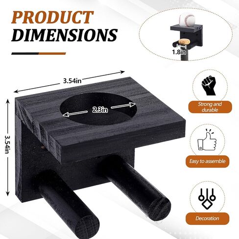 Weysat Baseball Bat and Ball Holder Wall Respare يمكن أن يحمل 4 مجموعات من كرات البيسبول والضرب in Saudi Arabia
