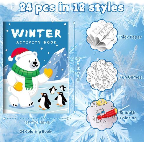 BenLouis 24 Pack Fall Mini Activity Books for Kids ages 4-8-16 Autumn Party Favors Bulk Different Brain Game for Classroom Travel Craft Activities Thanksgiving Birthday Goodie Bag Gift Stuffer in Saudi Arabia