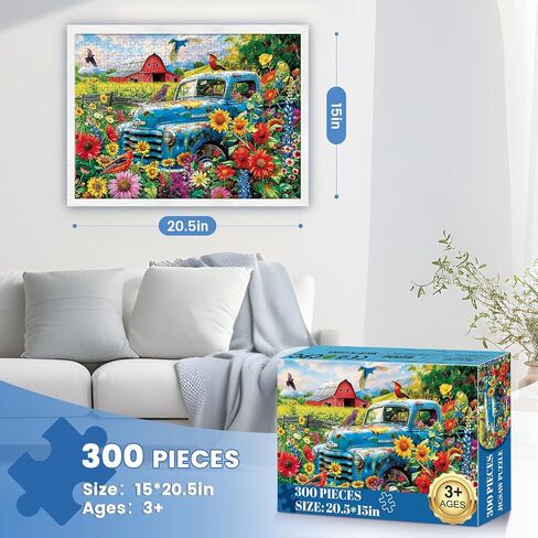 الألغاز 300 قطعة للبالغين | Eiffel Tower Jigsaw Buzzles | معاد تدويره Cardboar Jigsaw Buzzles 300 قطعة | تحدي النشاط العائلي فكرة هدية رائعة لأصدقاء العائلة | 20.5 × 15 بوصة in Kuwait