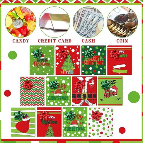 Taobary 12 Pack Christmas Card Box Holder مع أقواس Merry Christmas Card Card Boxes Mini Favor Gail in Saudi Arabia
