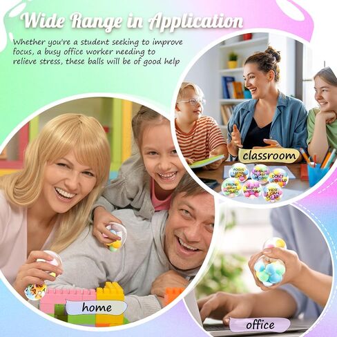 Shappy 24 Pcs Inspirational Stress Relief Balls Motivational Stress Ball Encouraging Color Sensory Toy Bulk Squish Toy for Adults Small Therapy Toys for Gifts Fidget Anxiety 2.36 Inch (Colorful) in Saudi Arabia