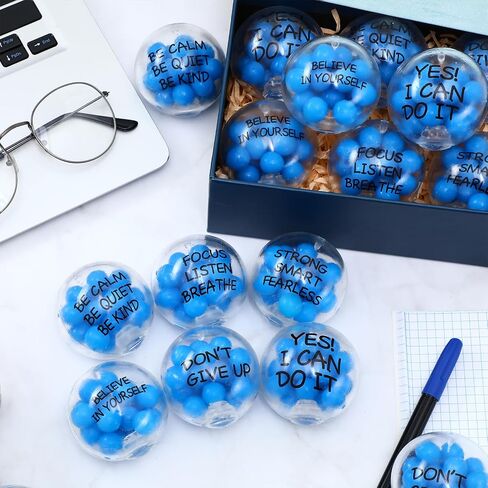 Shappy 24 Pcs Inspirational Stress Relief Balls Motivational Stress Ball Encouraging Color Sensory Toy Bulk Squish Toy for Adults Small Therapy Toys for Gifts Fidget Anxiety 2.36 Inch (Colorful) in Kuwait