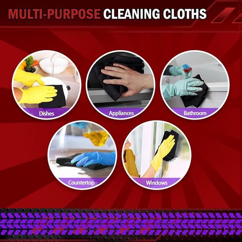 20 Pack Microfiber Cleaning Cloths, 12x12 Inch Lint-Free Towels for Cars, Kitchens, Windows, Workshops - Super Absorbent & Scratch-Free, Grey in Saudi Arabia