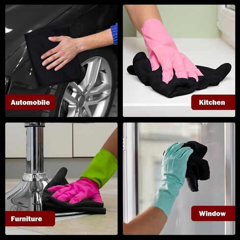 20 Pack Microfiber Cleaning Cloths, 12x12 Inch Lint-Free Towels for Cars, Kitchens, Windows, Workshops - Super Absorbent & Scratch-Free, Grey in Saudi Arabia
