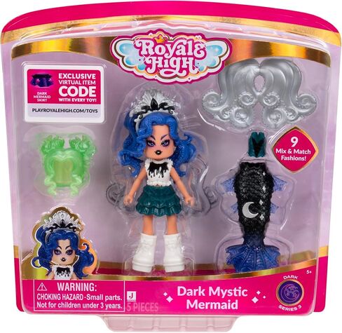 Royale High 3" Water Mermaid Fashion Doll - 1 Figure with 9 Fashion Accessories - Virtual Item Code Included - Series 3 - Ages 5+ in Saudi Arabia
