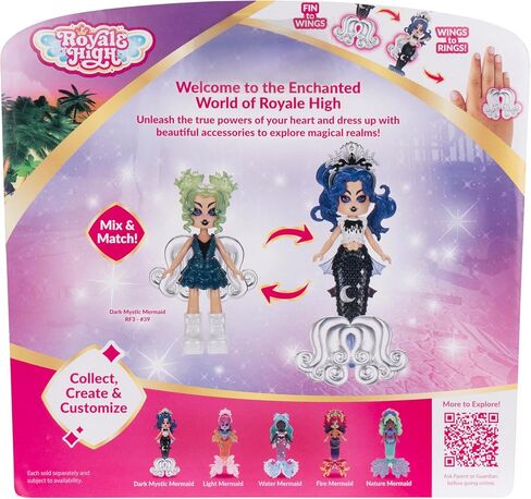 Royale High 3" Water Mermaid Fashion Doll - 1 Figure with 9 Fashion Accessories - Virtual Item Code Included - Series 3 - Ages 5+ in Saudi Arabia